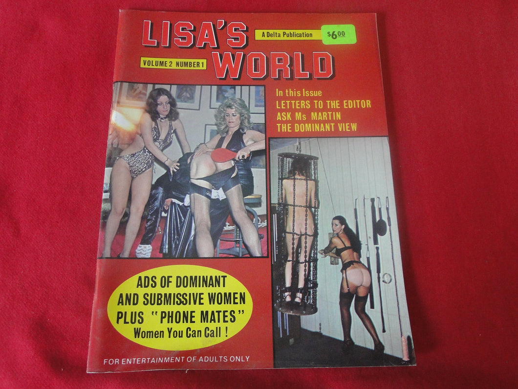 Vintage Nude Erotic Sexy Adult Magazine BDSM Lisa's World      JB40