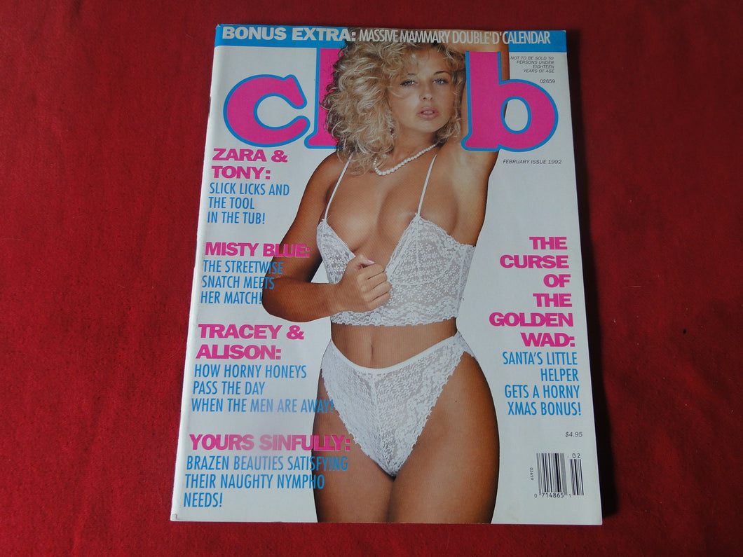 Vintage Nude Erotic Sexy Adult Magazine Club February 1992    DI