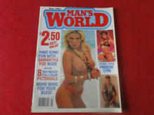 Load image into Gallery viewer, Vintage Nude Erotic Sexy Adult Magazine Man's World May May 1989 Samantha Fox    GM

