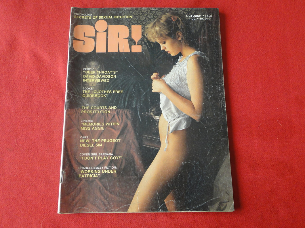 Vintage Nude Erotic Sexy Adult Magazine Sir October 1974           JB4