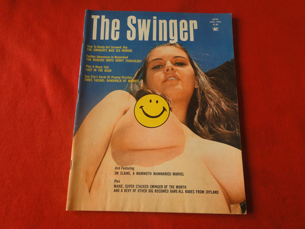 Vintage Nude Erotic Sexy Adult Magazine The Swinger June 1972     JB5