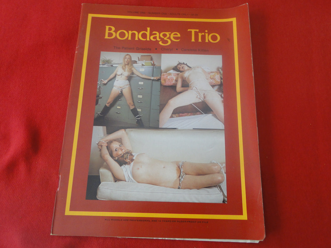 Vintage Nude Erotic Sexy Adult Magazine BDSM Bondage Trio 1979 Premier   JB3