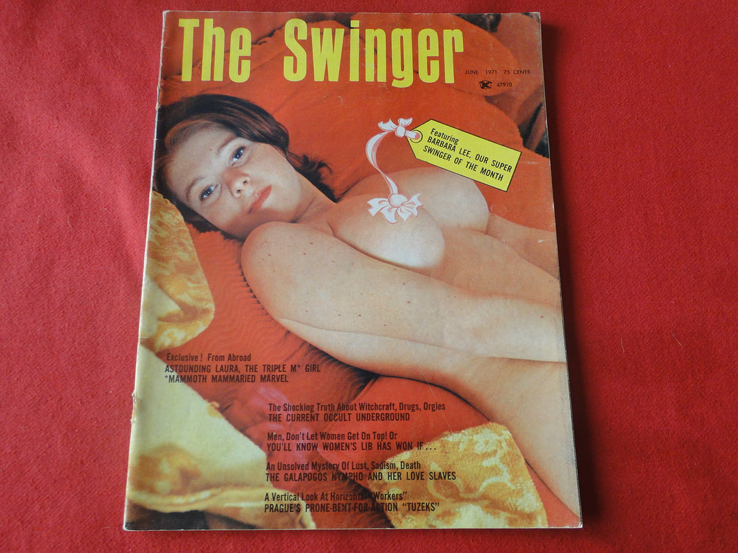 Vintage Nude Erotic Sexy Adult Magazine The Swinger June 1971       JB5