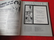 Load image into Gallery viewer, Vintage Nude Erotic Sexy Adult Magazine Monsieur December 1964    JB5
