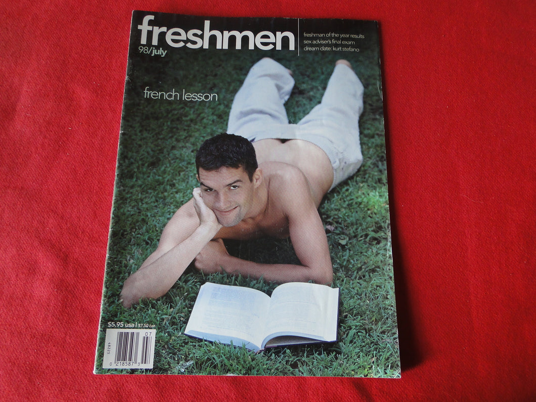 Vintage Adult Erotic Sexy Magazine Gay Interest Freshmen July 1998       JB26