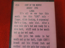 Load image into Gallery viewer, Vintage Adult XXX VHS Porn Tape Movie Cunt of the Month Linda #216 Aug. 1992   X20
