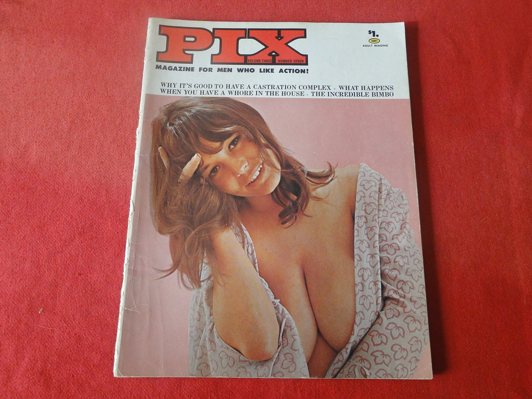 Vintage Nude Erotic Sexy Adult Magazine Pix February 1970 Uschi        P71