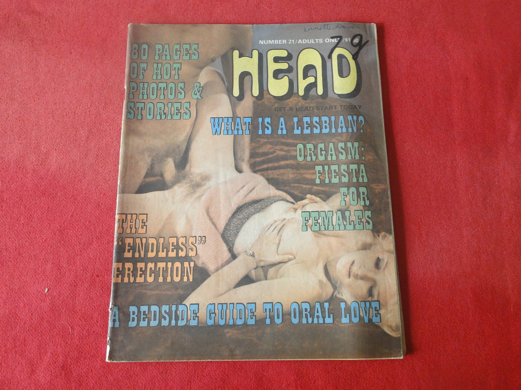 Vintage Nude Erotic Sexy Adult Magazine Head             P71