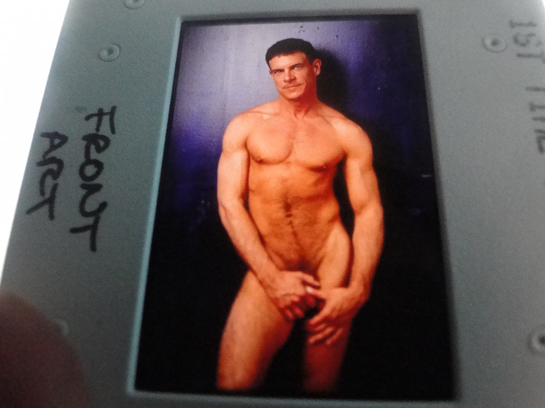 VINTAGE 35MM GAY MALE SLIDE BEEFCAKE MUSCLE NUDE FALCON STUDIOS Z19r