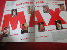 Load image into Gallery viewer, Vintage Nude Erotic Sexy Adult Magazine Max September 1986          JB58

