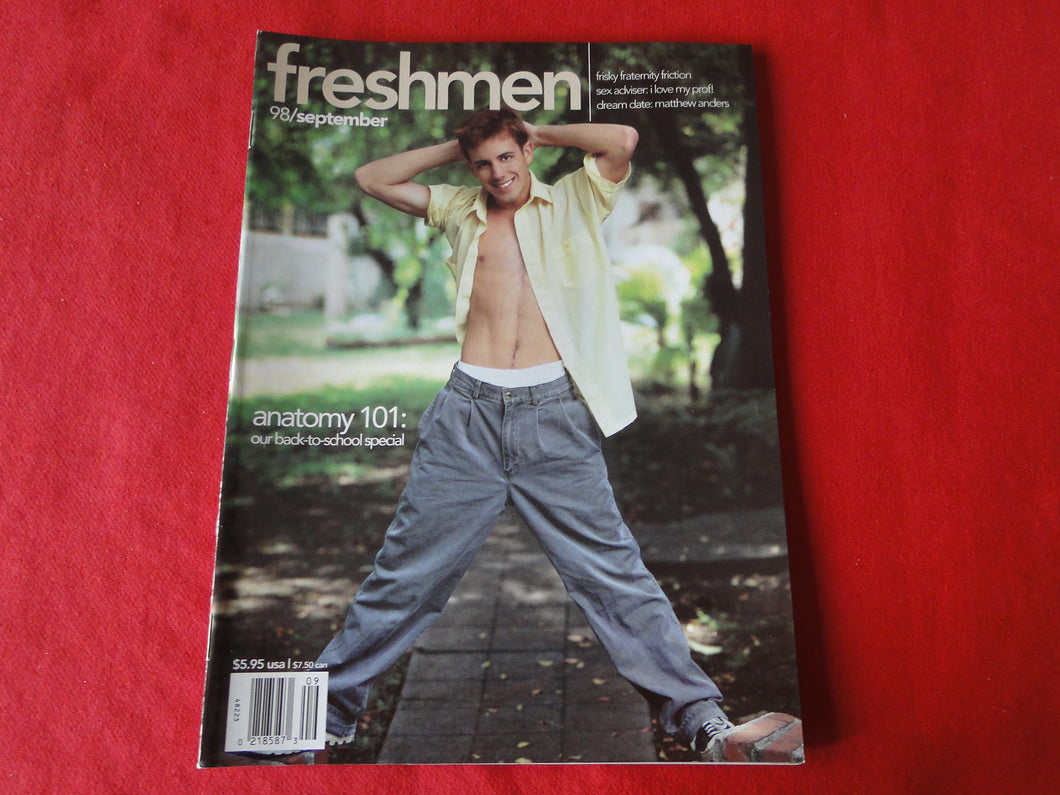 Vintage Adult Erotic Sexy Magazine Gay Interest Freshmen October September 1998   JB26