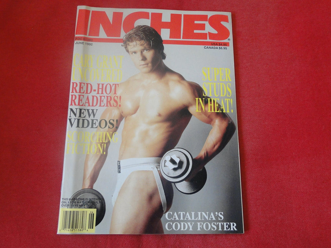 Vintage Adult Erotic Sexy Magazine Gay Interest Inches June 1992       JB29
