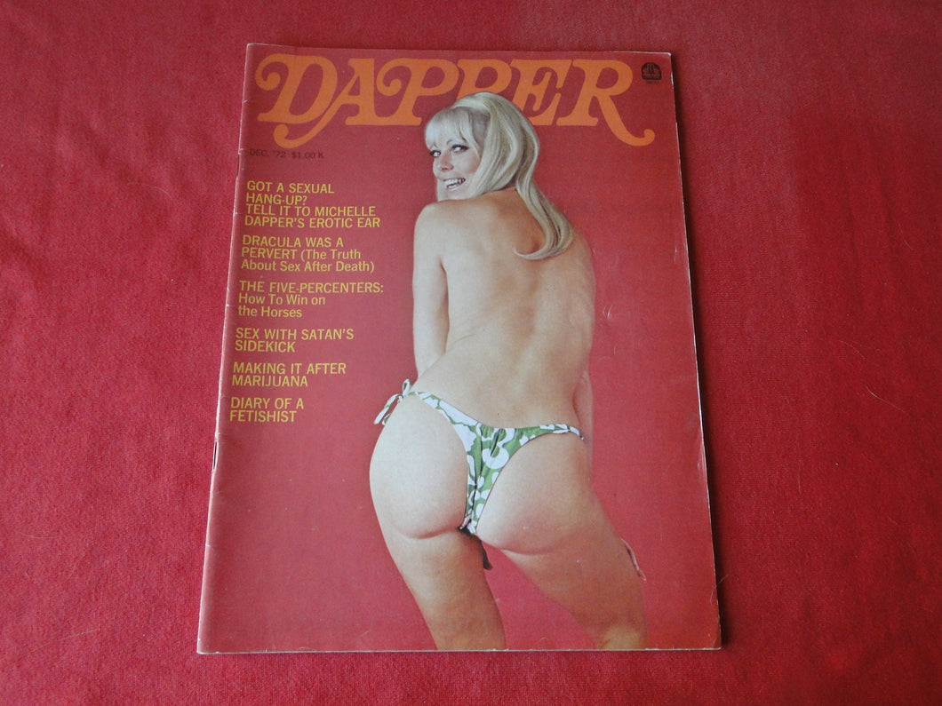 Vintage Nude Erotic Sexy Adult Magazine Dapper December 1972         P6