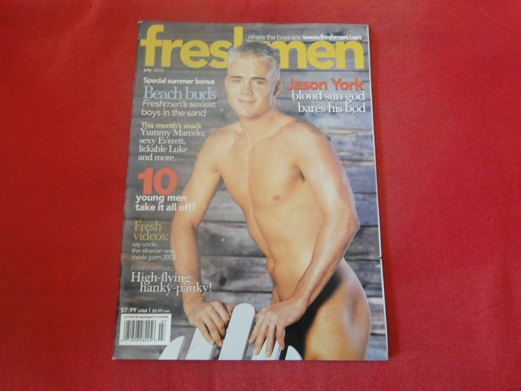 Vintage Adult Erotic Sexy Magazine Gay Interest Freshmen July 2002 Jason York  JB29