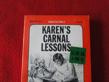 Load image into Gallery viewer, Vintage Erotic Adult Paperback Book/Novel Karen's Carnal Lessons 1976       G5
