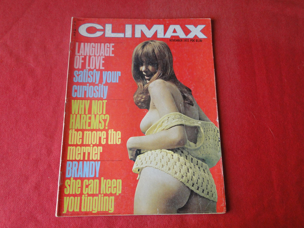 Vintage Nude Erotic Sexy Adult Magazine Climax November 1972            P87