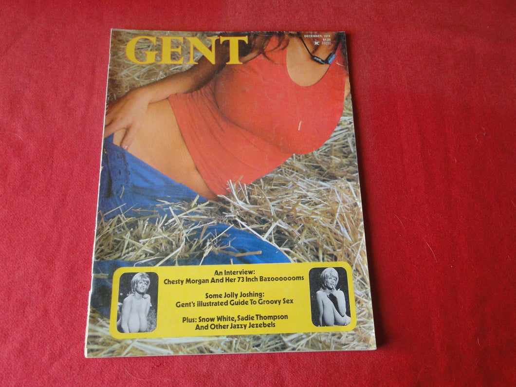 Vintage Nude Erotic Sexy Adult Magazine Gent December 1974 Roberta Pedon    P87