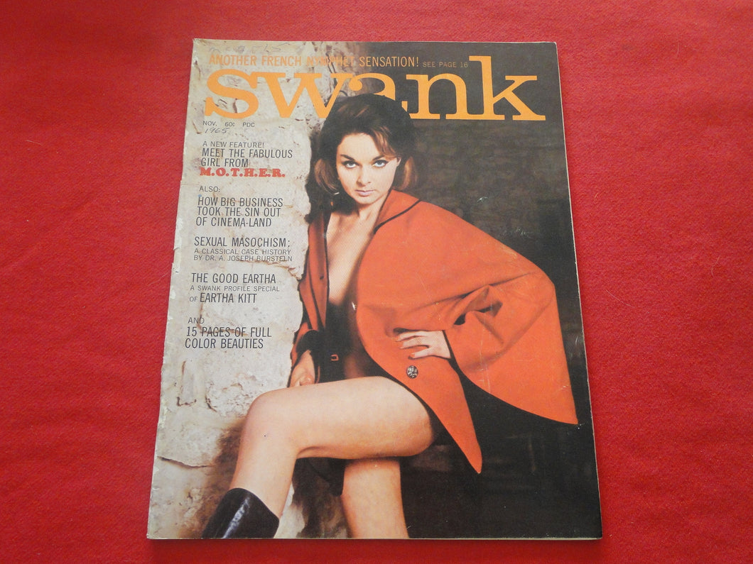 Vintage Nude Erotic Sexy Adult Magazine Swank November 1965       JB6