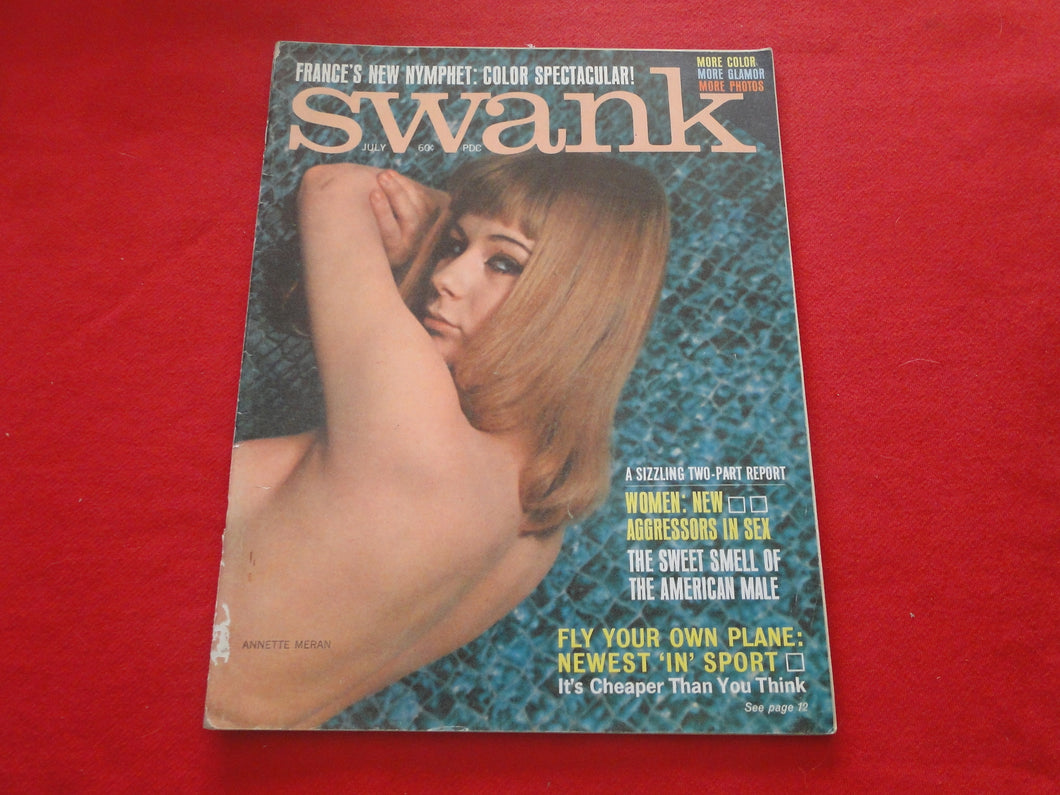 Vintage Nude Erotic Sexy Adult Magazine Swank July 1965         JB6