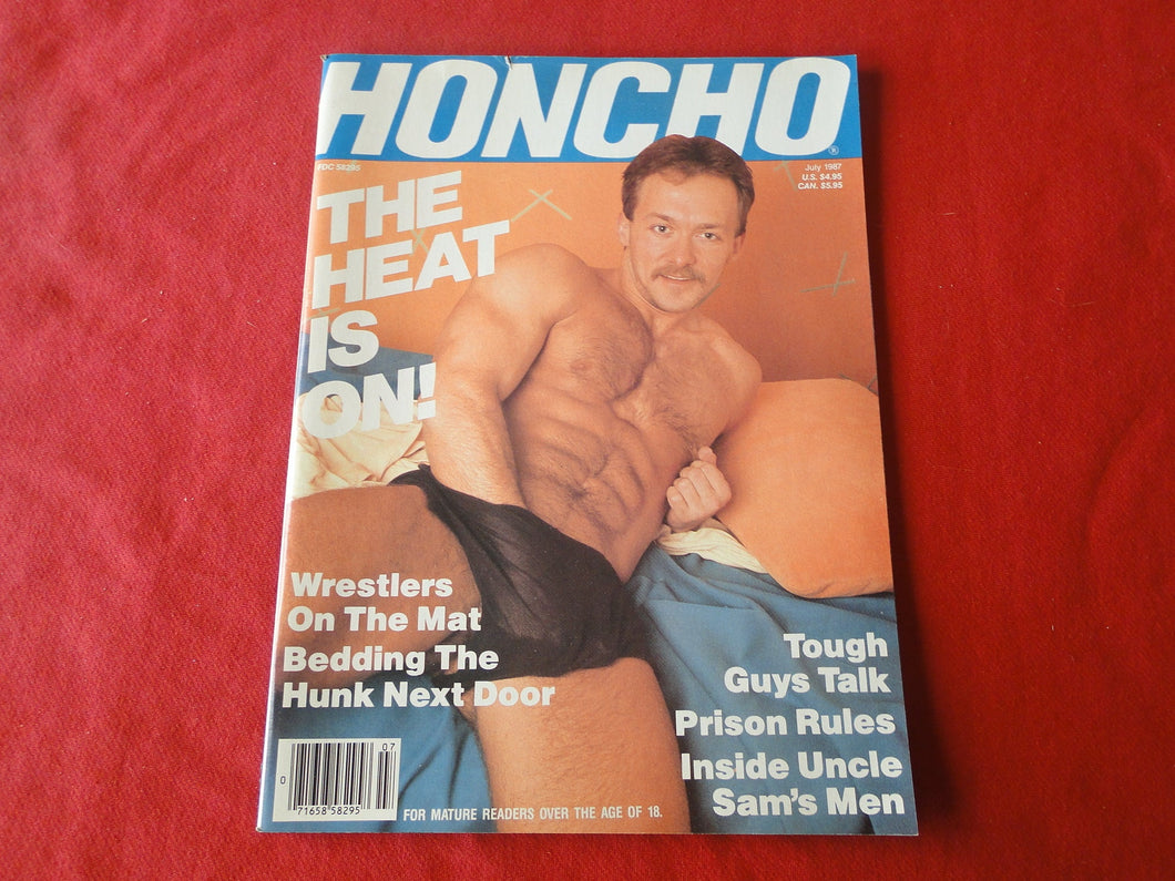 Vintage Adult Erotic Sexy Magazine Gay Interest Honcho July 1987       G7