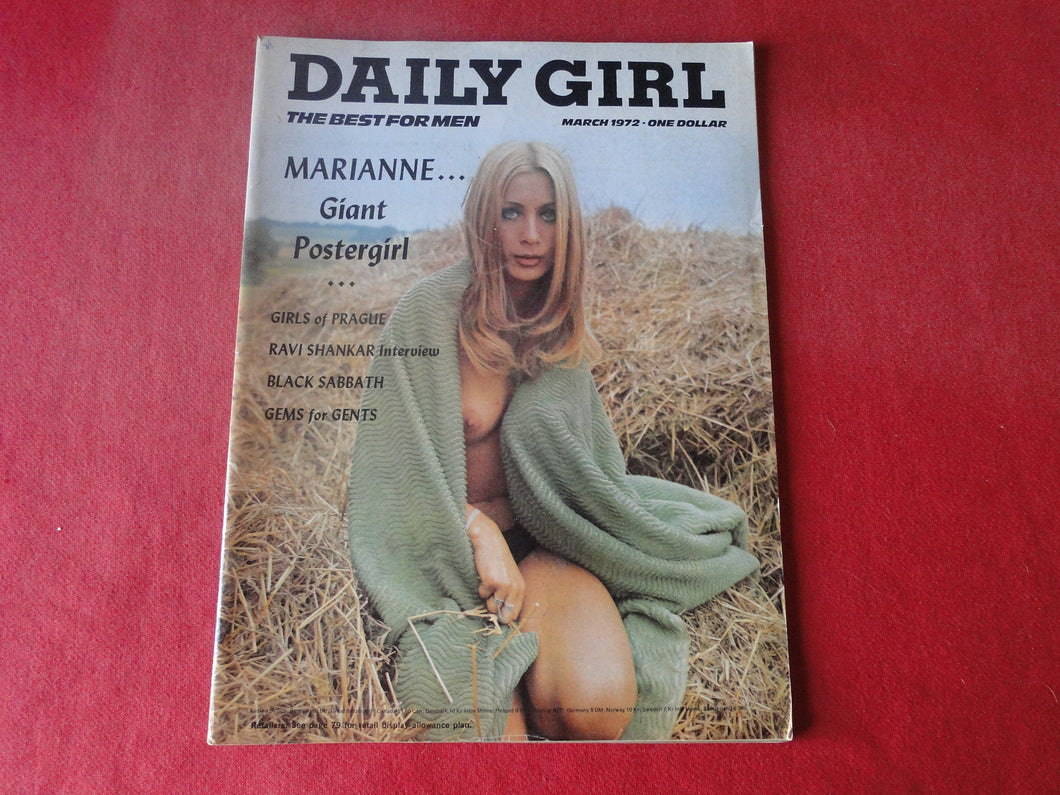 Vintage Nude Erotic Sexy Adult Magazine Daily Girl March 1972           P87