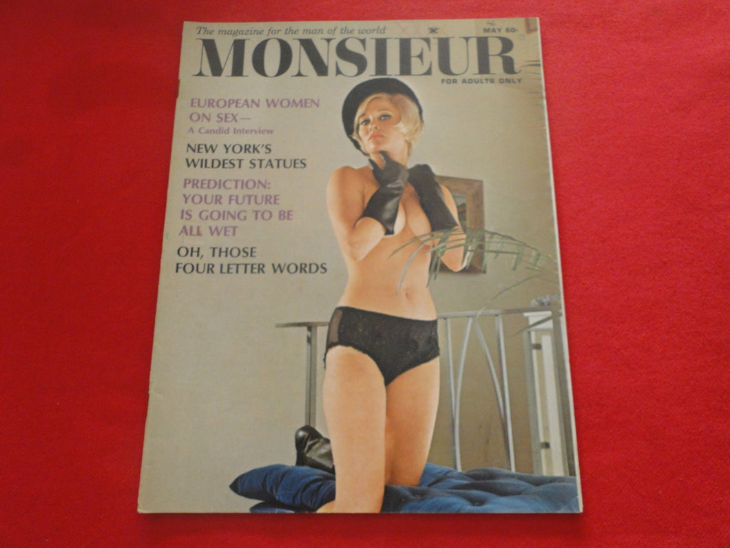 Vintage Nude Erotic Sexy Adult Magazine Monsieur May 1966         JB6