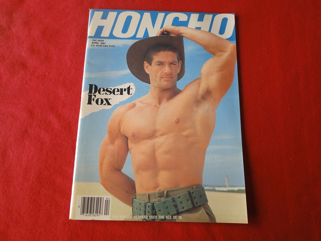 Vintage Adult Erotic Sexy Magazine Gay Interest Honcho April 1987          G8