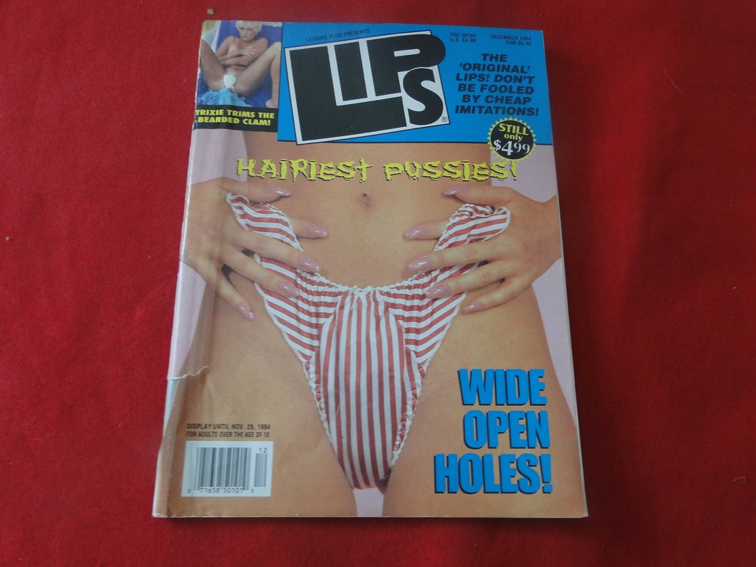 Vintage Nude Erotic Sexy Adult Magazine Lips Dec. 1994      P84
