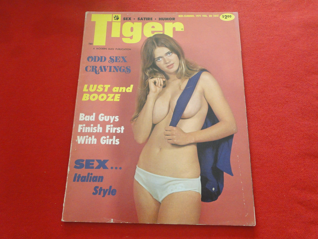 Vintage Nude Erotic Sexy Adult Magazine Tiger Summer 1971         JB6