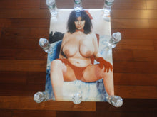 Load image into Gallery viewer, Vintage Adult Erotic Sexy Nude 30 x 20 Color Photo Poster Big Tits Hot Brunette
