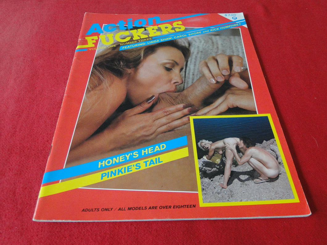 Vintage Nude Erotic Sexy Adult Magazine Action Fuckers 1981       57