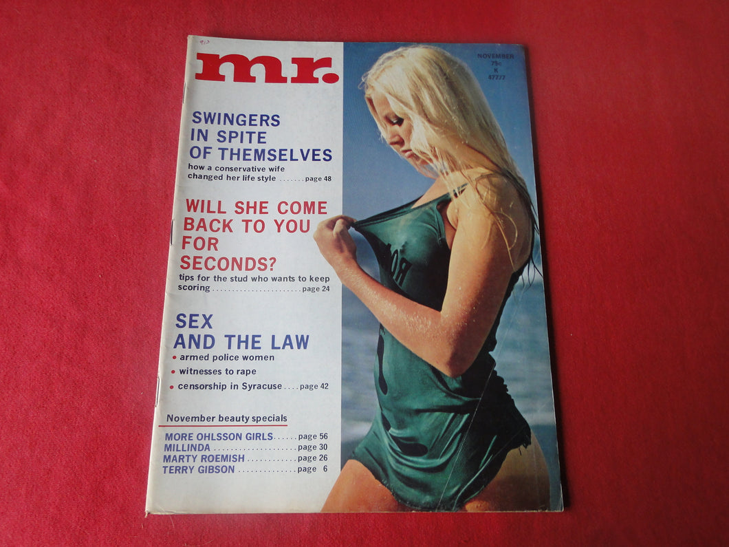 Vintage Nude Erotic Sexy Adult Magazine Mr. November 1972           P87
