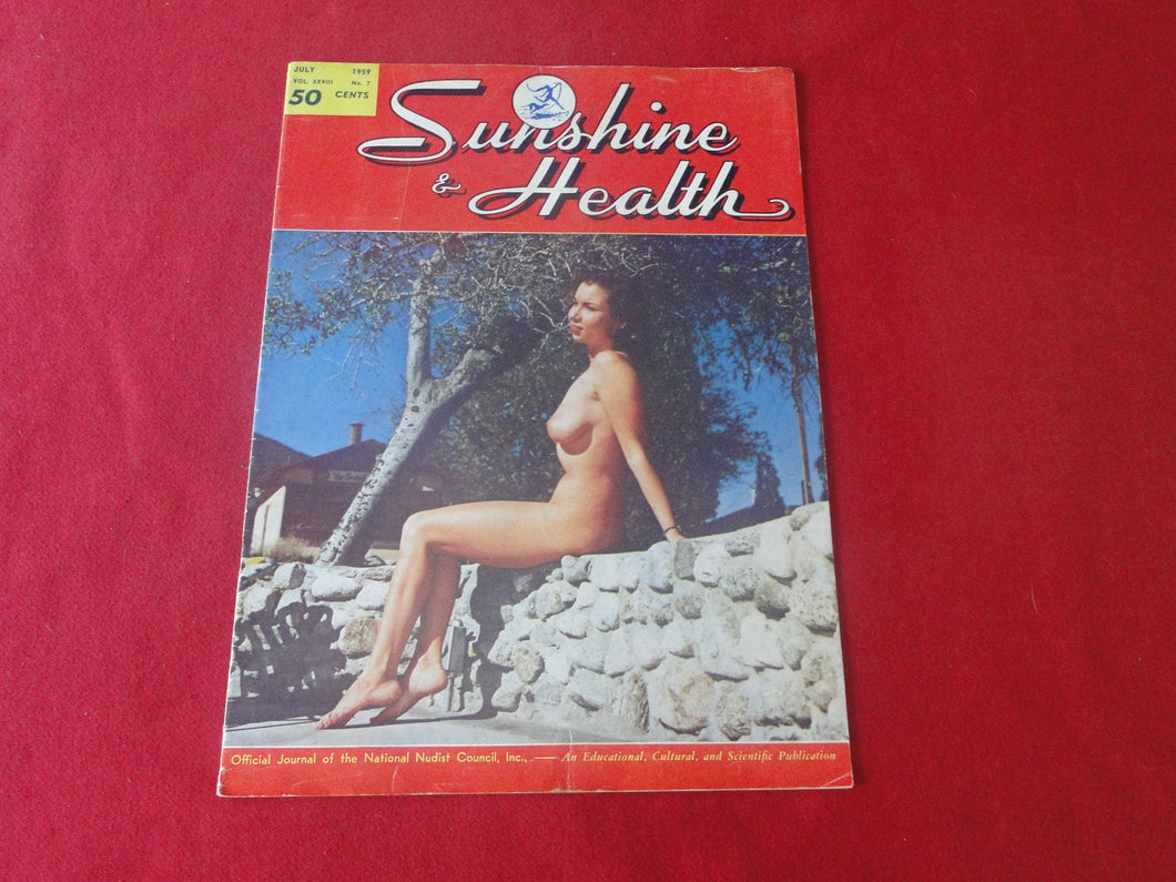 Vintage Nude Erotic Sexy Adult Magazine Sunshine & Health July 1959       P73