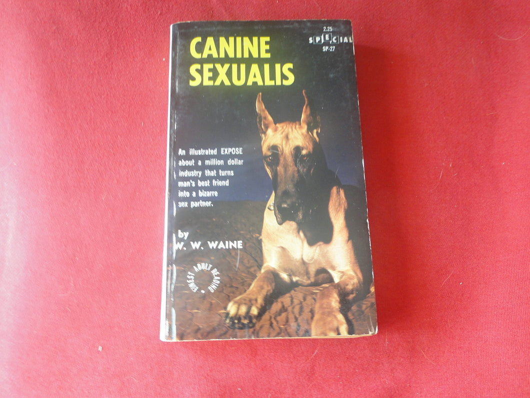 Vintage Erotic Adult Paperback Book/Novel Canine Sexualis          PB1