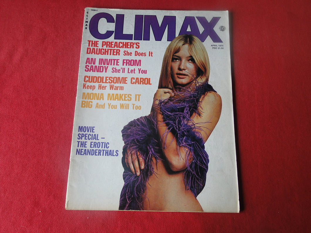 Vintage Nude Erotic Sexy Adult Magazine Climax April 1974             P87