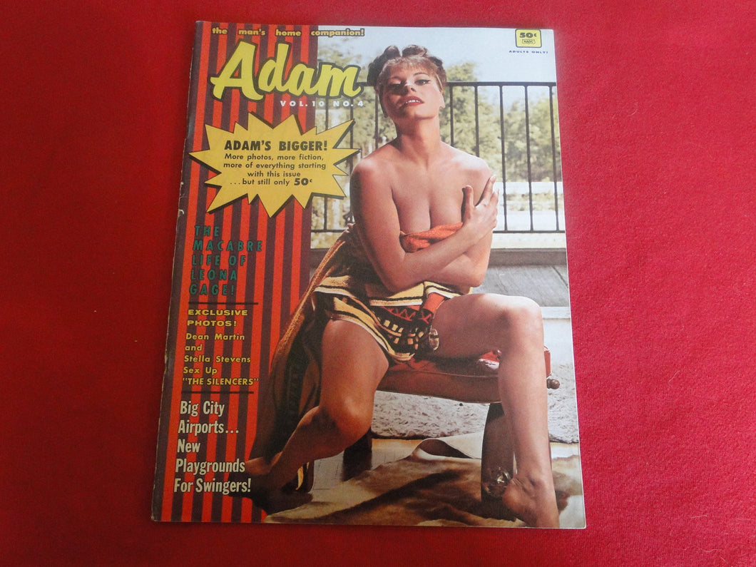 Vintage Nude Erotic Sexy Adult Magazine Adam April 1966          JB6