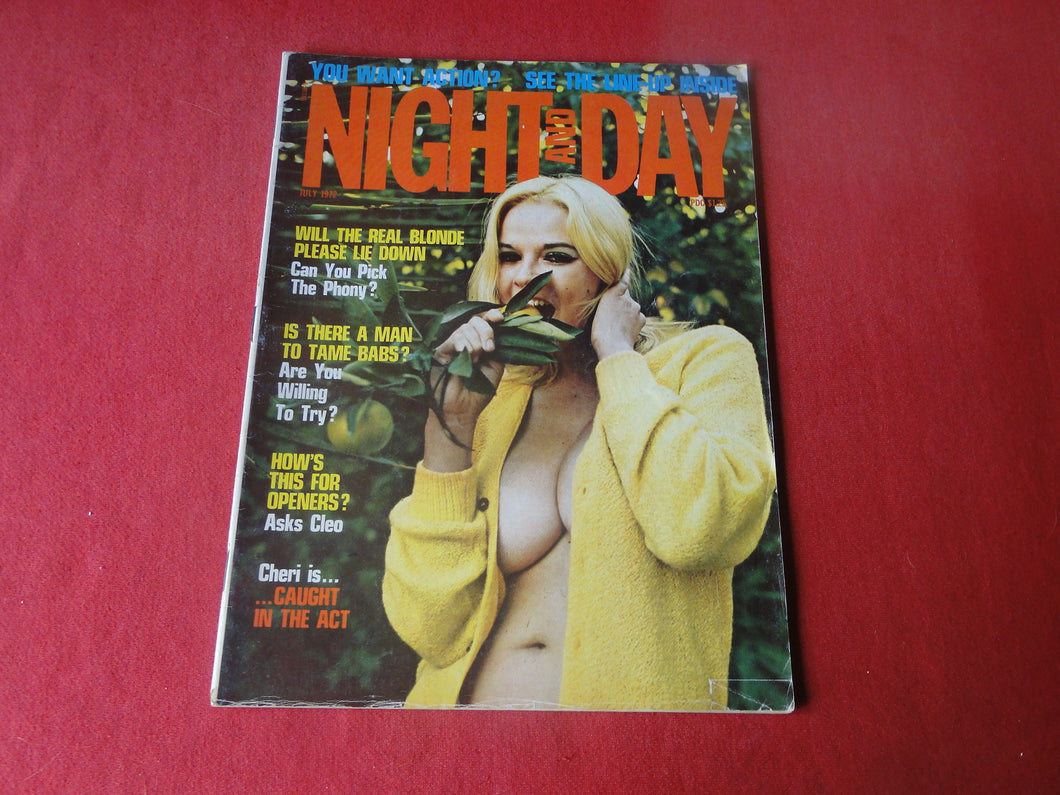Vintage Nude Erotic Sexy Adult Magazine Night and Day July 1972         P81