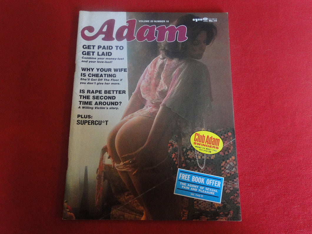 Vintage Nude Erotic Sexy Adult Magazine Adam October 1976        JB6
