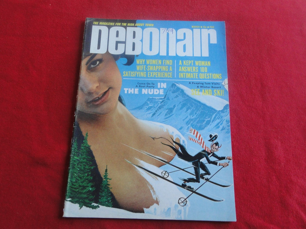 Vintage Nude Erotic Sexy Adult Magazine Debonair March 1966         JB7