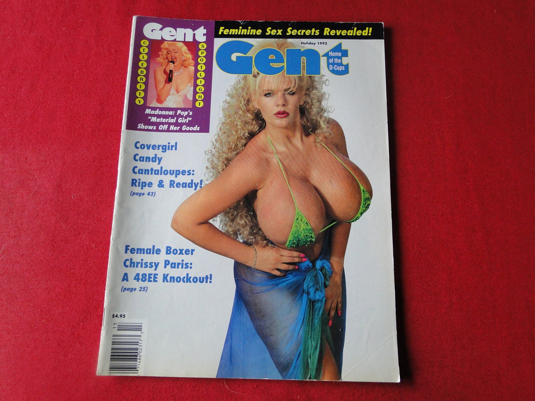 Vintage Nude Erotic Sexy Adult Magazine Gent 1992         JB7