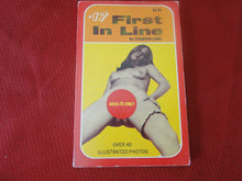 Load image into Gallery viewer, Vintage Adult Paperback Book/Novel First In Line 1969 SOME LOOSE PAGES    PB3
