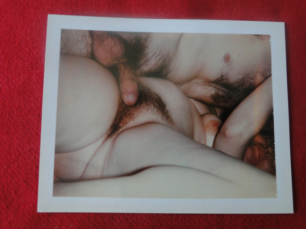 Vintage Nude Erotic Sexy Woman Polaroid Photo Chubby Slut Intercourse Hairy Pussy   AA1