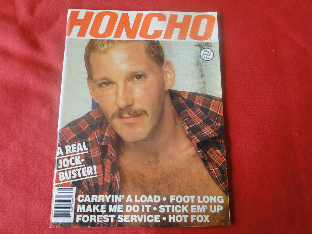 Vintage Adult Erotic Sexy Magazine Gay Interest Honcho February 1986      JB28