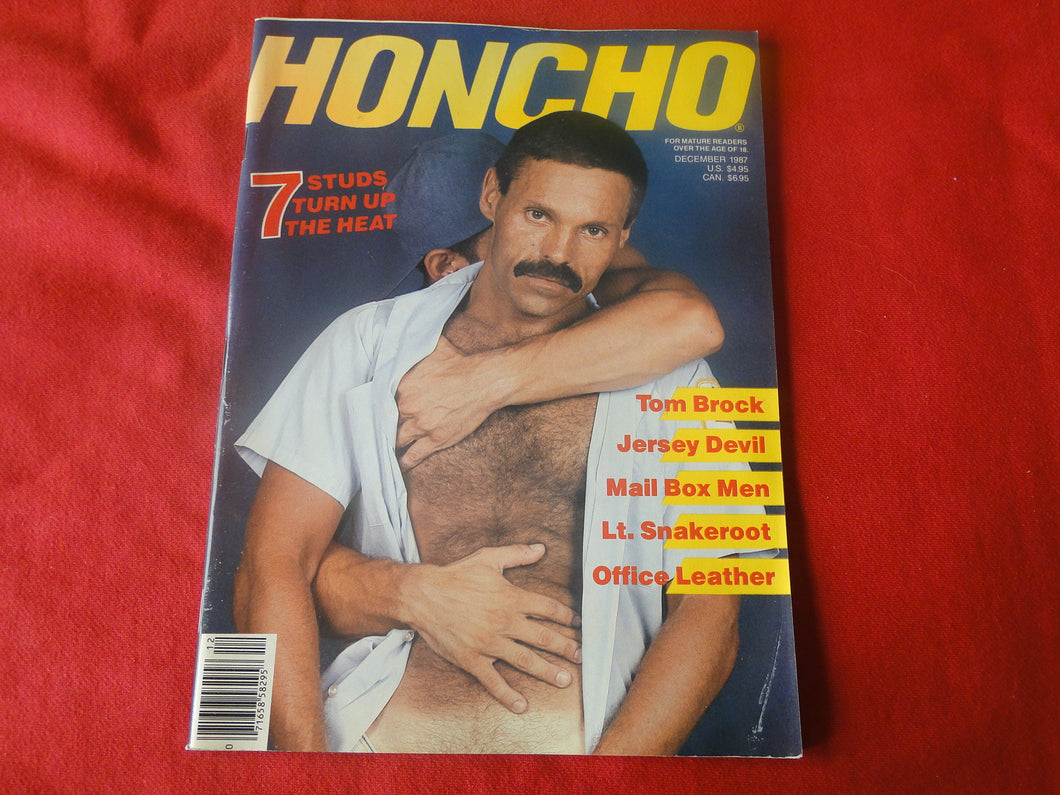 Vintage Adult Erotic Sexy Magazine Gay Interest Honcho December 1987     JB28