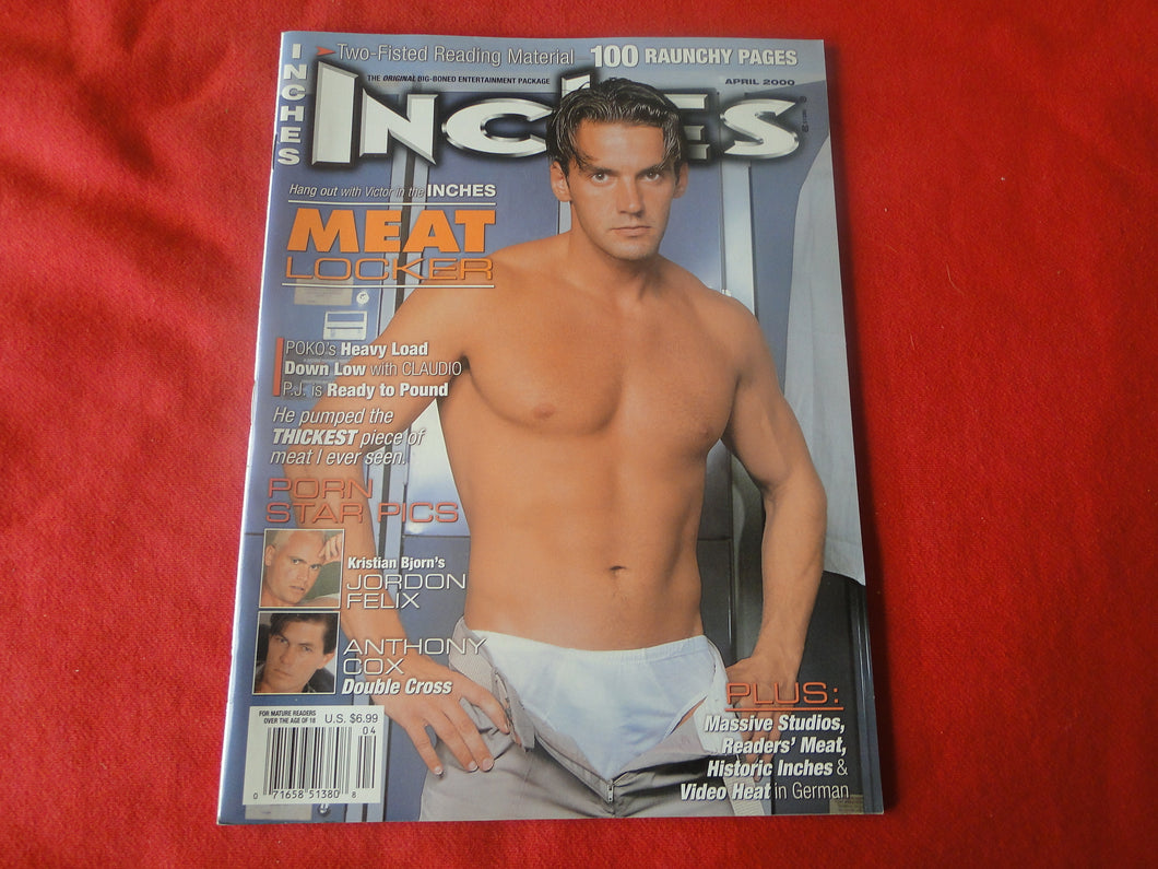 Vintage Adult Erotic Sexy Magazine Gay Interest Inches April 2000      JB28