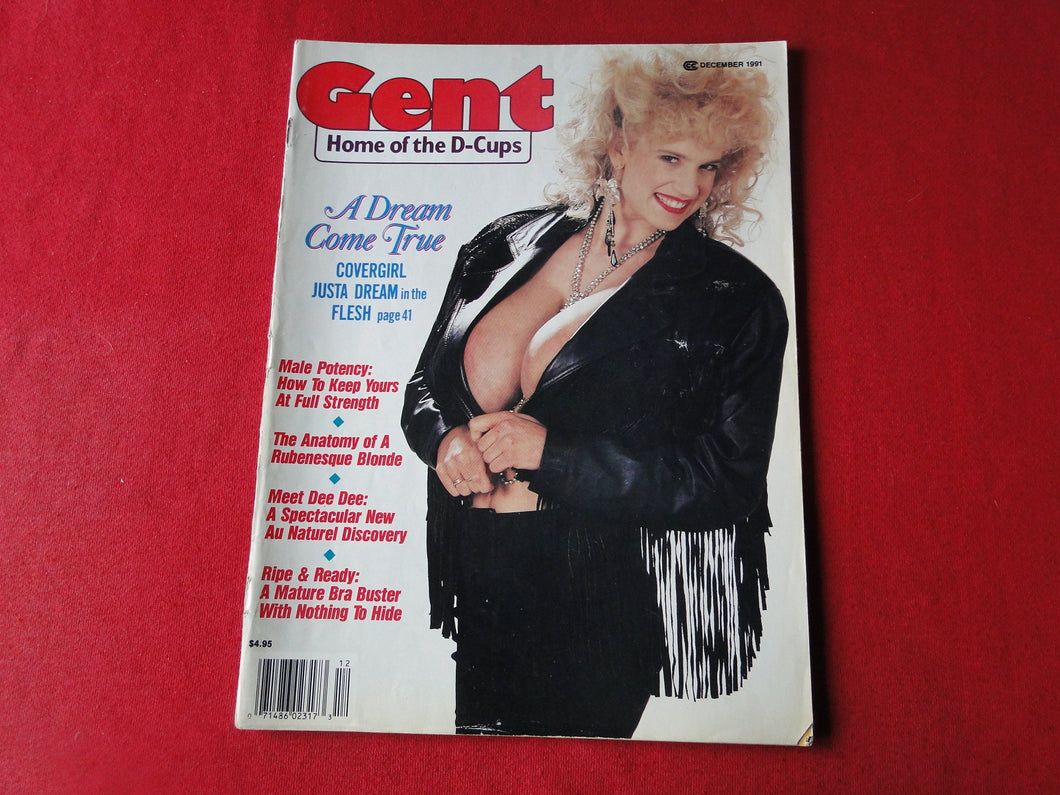 Vintage Nude Erotic Sexy Adult Magazine Gent December 1991             JB25