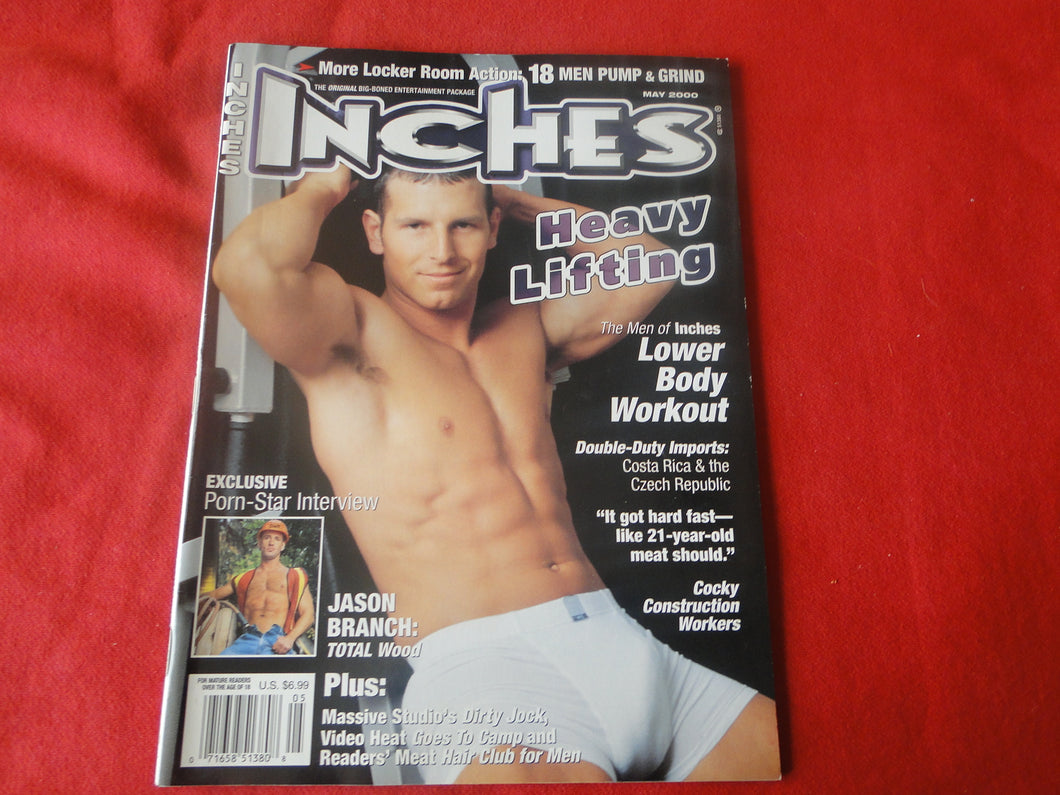 Vintage Adult Erotic Sexy Magazine Gay Interest Inches May 2000      JB28