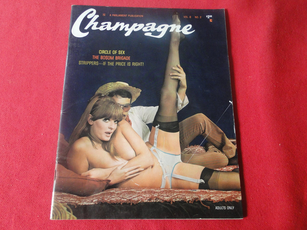 Vintage Nude Erotic Sexy Adult Magazine Parliament Champagne 1968     P84