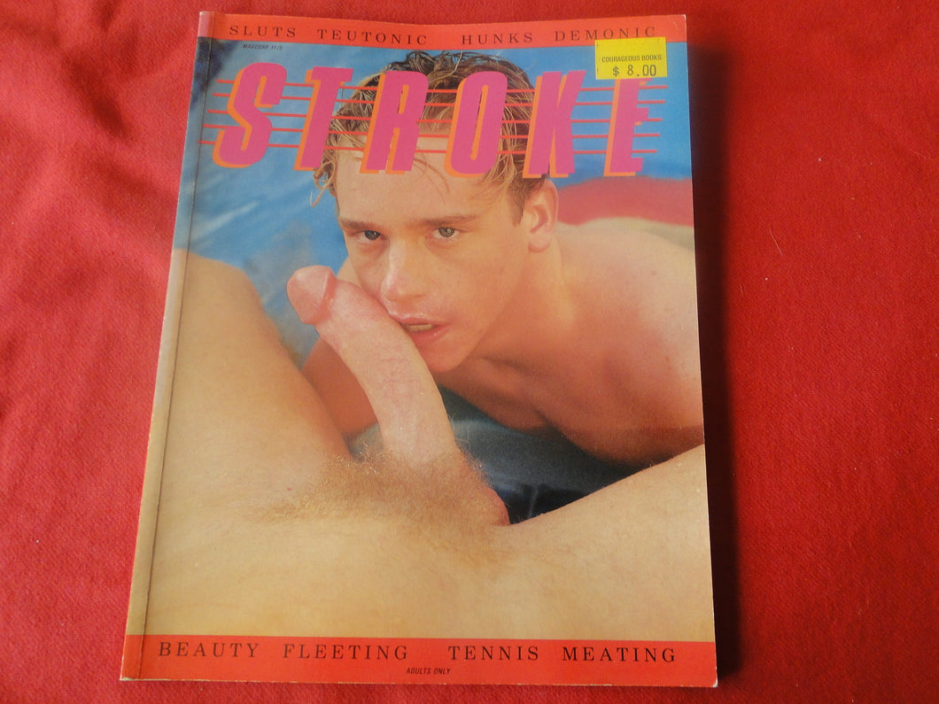 Vintage Adult Erotic Sexy Magazine Gay Interest Stroke 1992       JB28
