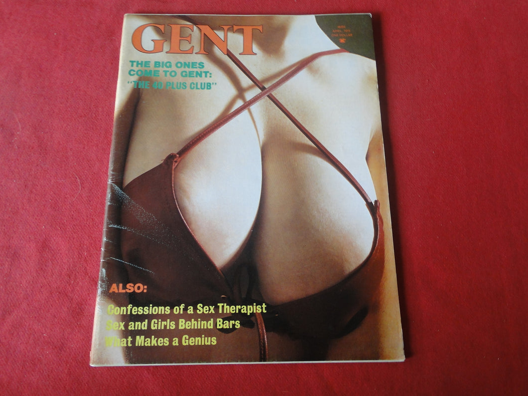 Vintage Nude Erotic Sexy Adult Magazine Gent April 1973        G3